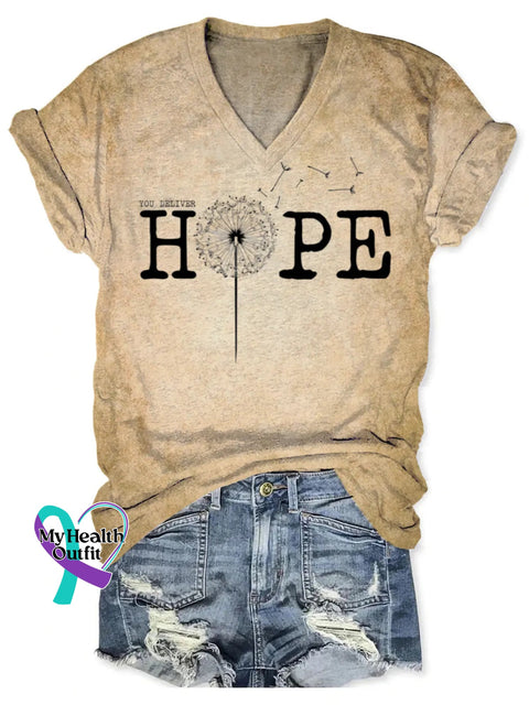 Hope Art Print T-shirt Khaki / S
