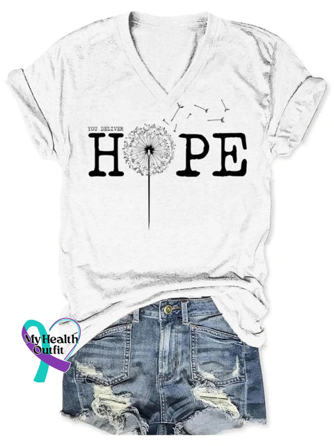 Hope Art Print T-shirt White / S