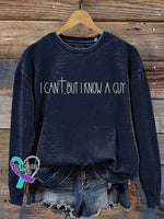 I Can’t But Know A Guy Crewneck Sweatshirt Blue / S