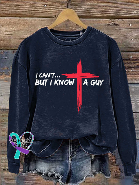 I Can’t But Know A Guy Jesus Casual Sweatshirt Navyblue / S