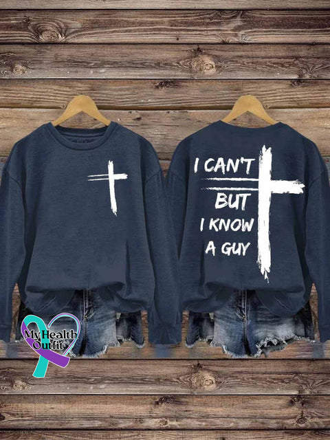 I Can’t But Know A Guy Jesus Casual Sweatshirt Navyblue / S