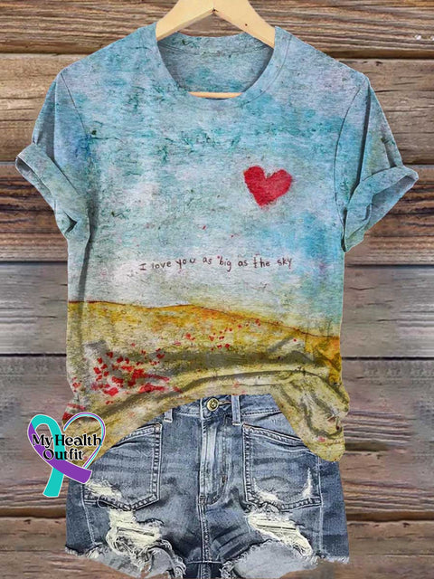 I Love You As Big As The Sky Mental Health Awareness T-shirt Multicolor / S