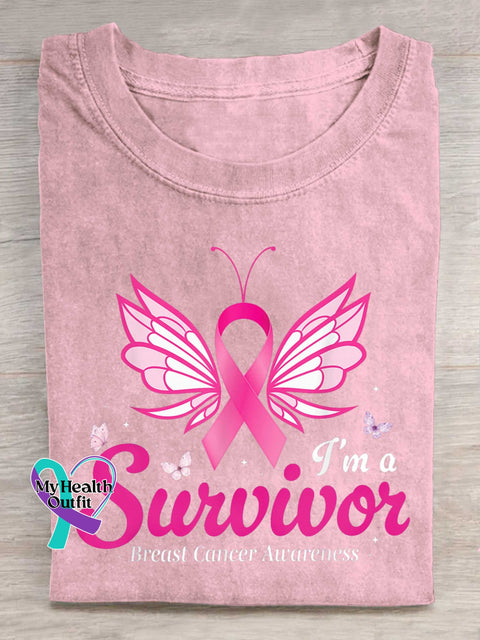 I ’m A Survivor Breast Cancer Awareness T-shirt LightPink / S