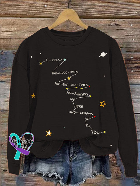 I Thank The Good Times And Bad For Bringing Me Here Leading To You Art Pattern Print Casual