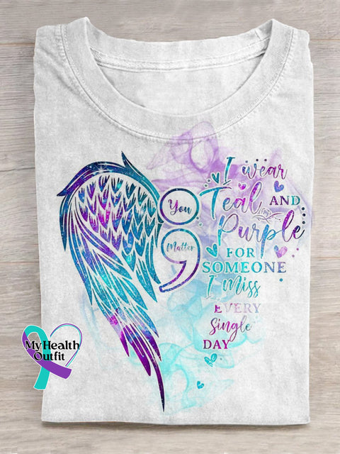 I Wear Teal And Purple For The People Miss White / S