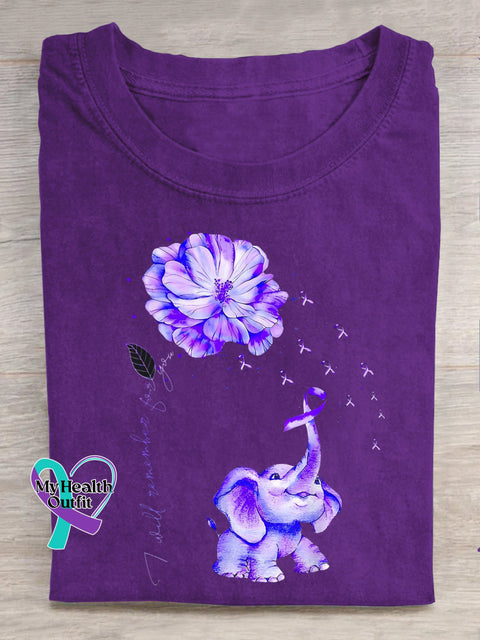 I Will Remember Alzheimer’s Awareness T-shirt Purple / S