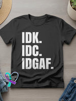 IDK Art Print T-shirt Black / S