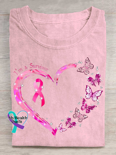 I’m A Survivor Breast Cancer Awareness T-shirt LightPink / S