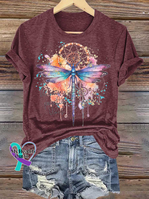 I’m Always Positive Vibes Dragonfly Dreamcatcher T-shirt Red / S