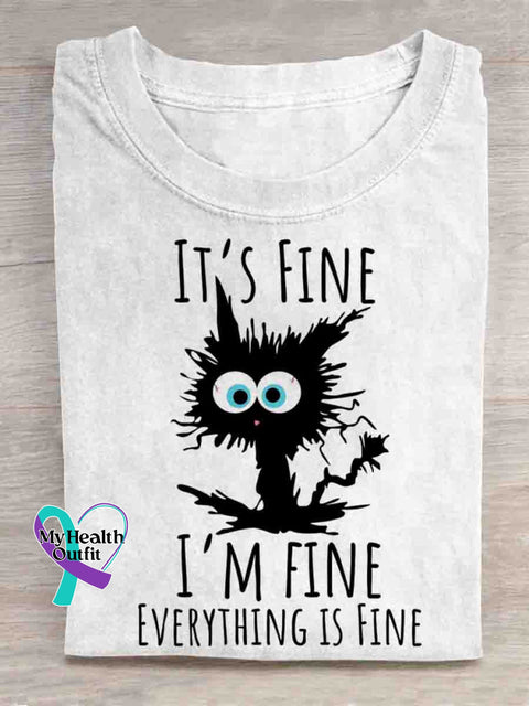 I’m Fine Art T-shirt White / S