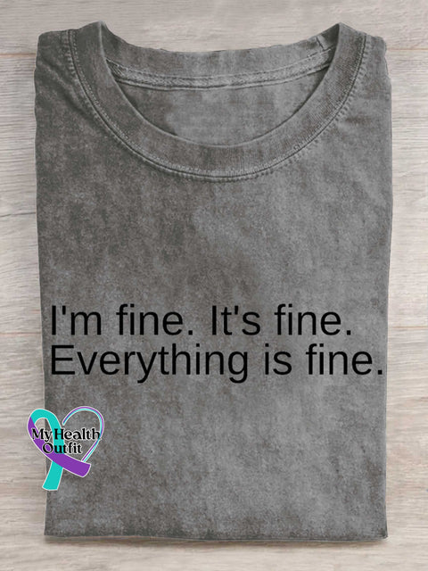 I’m Fine. It’s Fine. Everything Is Fine. T-shirt Grey / S