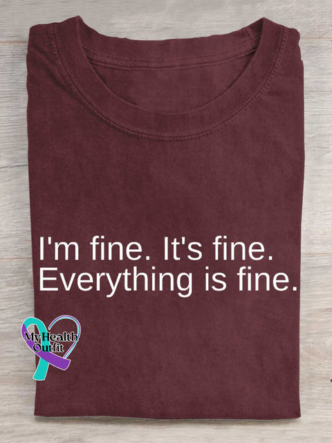 I’m Fine. It’s Fine. Everything Is Fine. T-shirt Red / S