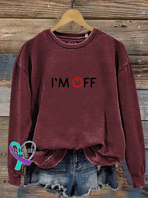 I’m Off Print Casual Sweatshirt Red / S