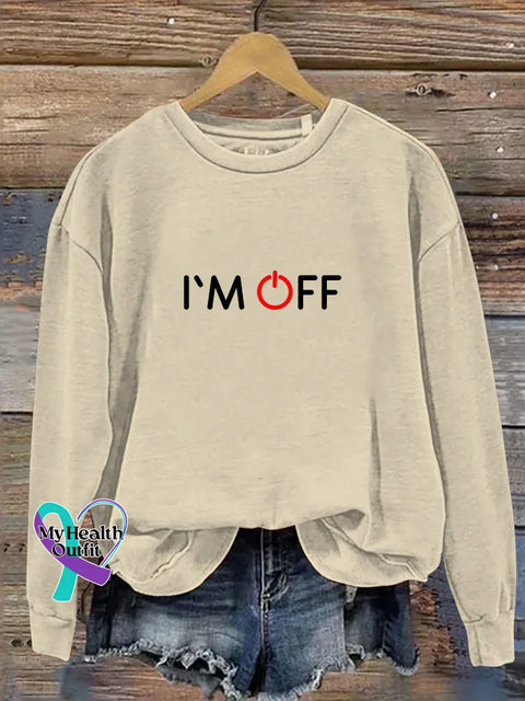 I’m Off Print Casual Sweatshirt Sand / S