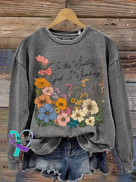 In The Waitng God Is Working Casual Sweatshirt Grey / S
