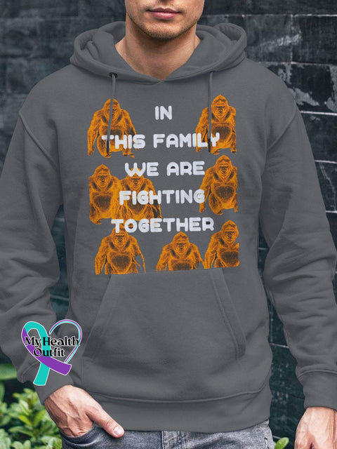 In This Family We Are Fighting Together Funny Meaningful Gift Print Casual Sweatshirt Grey / S