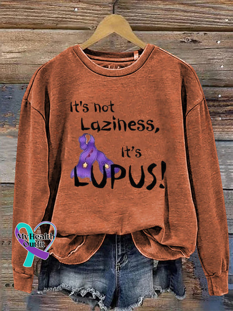 It’s Not Laziness It’s Lupus Crew Neck Long Sleeve Sweatshirt Orange / S