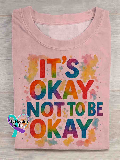 It’s Okay Not to Be Okay Art T-shirt Pink / S