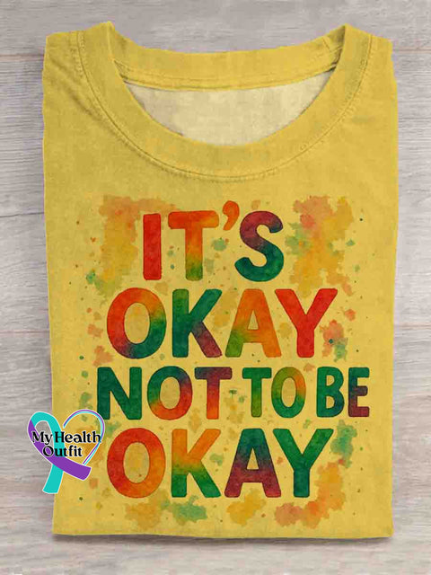 It’s Okay Not to Be Okay Art T-shirt Yellow / S