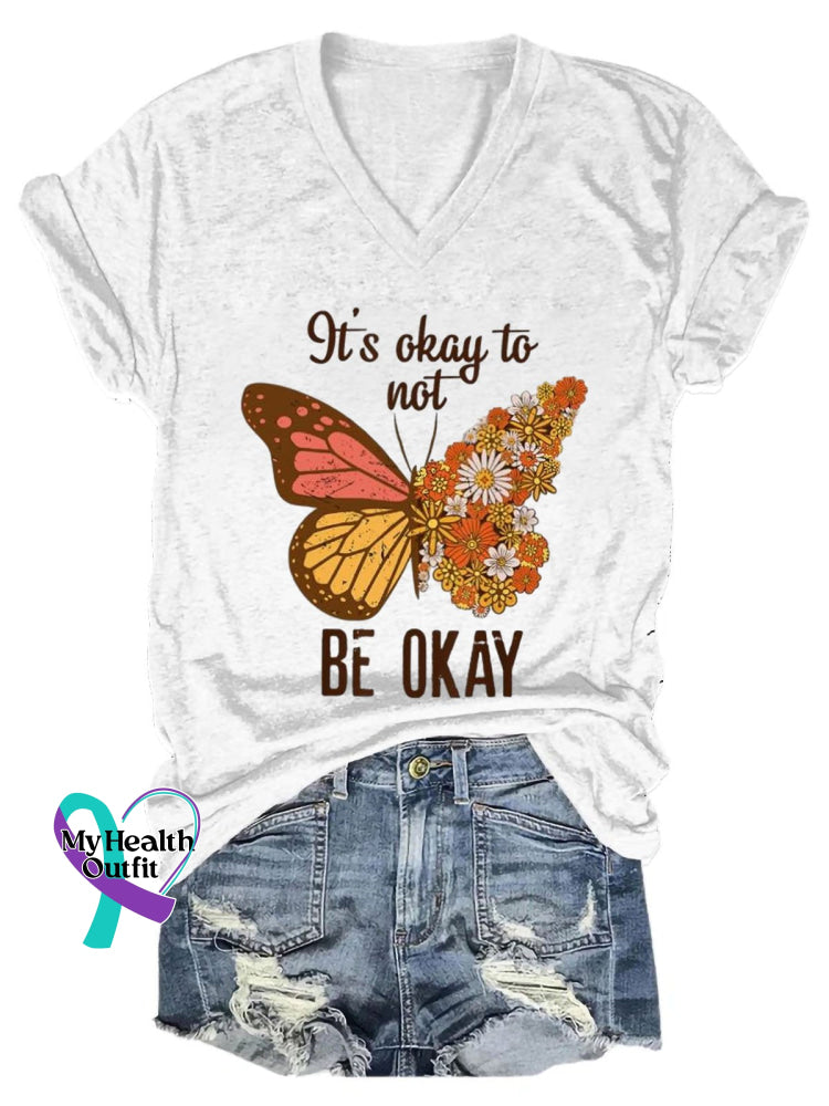 It’s Okay To Not Be Art Casual T-Shirt White / S