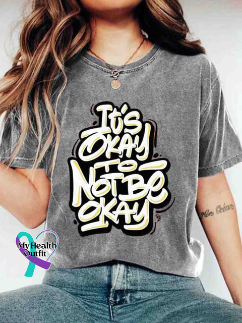 It’s Okay to Not be Okay Art T-shirt Gray / S