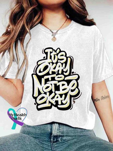 It’s Okay to Not be Okay Art T-shirt White / S