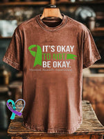 IT’S OKAY TO NOT BE OKAY. Mental Health Awareness T-shirt Orange / S