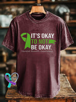 IT’S OKAY TO NOT BE OKAY. Mental Health Awareness T-shirt Red / S