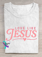 Jesus Art Vintage Print T-shirt White / S