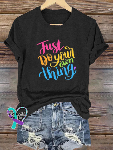 Just Do Your Own Thing Short Sleeve Casual t-Shirt Black / S