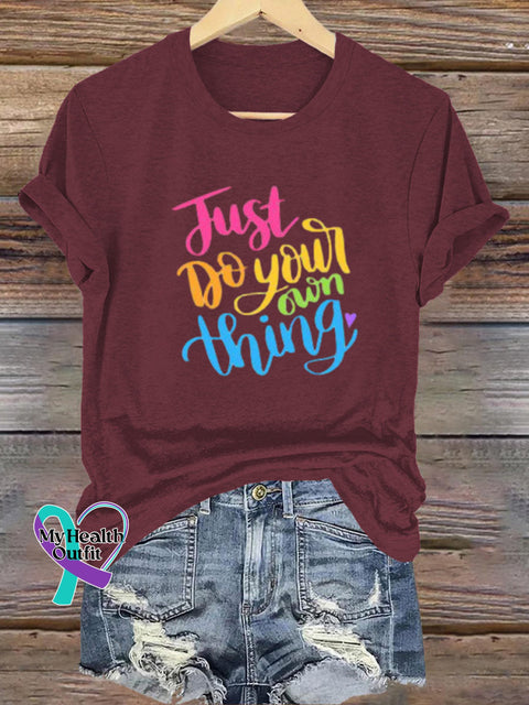 Just Do Your Own Thing Short Sleeve Casual t-Shirt Claret / S