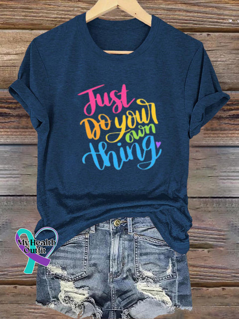 Just Do Your Own Thing Short Sleeve Casual t-Shirt NavyBlue / S