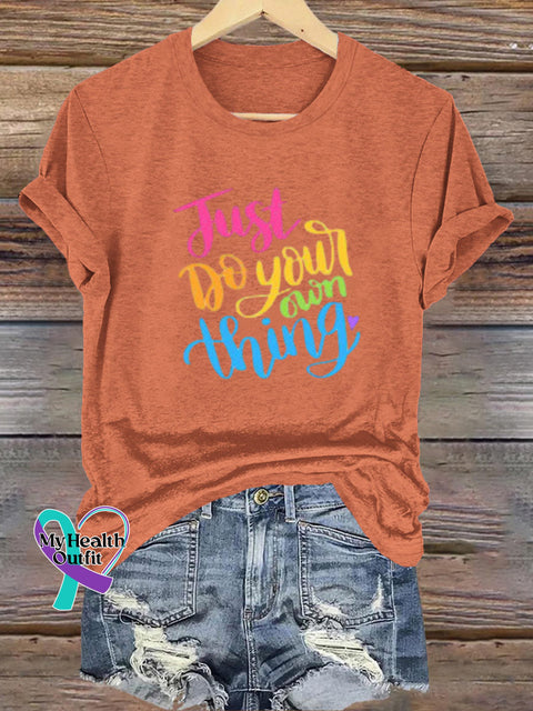 Just Do Your Own Thing Short Sleeve Casual t-Shirt Orange / S
