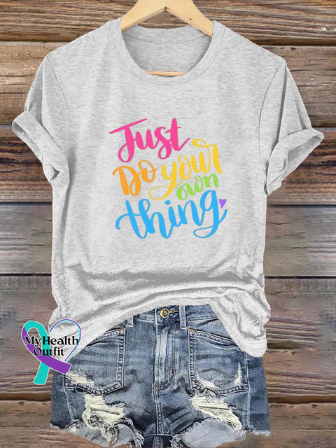 Just Do Your Own Thing Short Sleeve Casual t-Shirt White / S