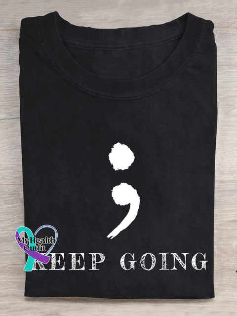 KEEP GOING Colon T-shirt Black / S