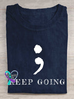KEEP GOING Colon T-shirt Blue / S