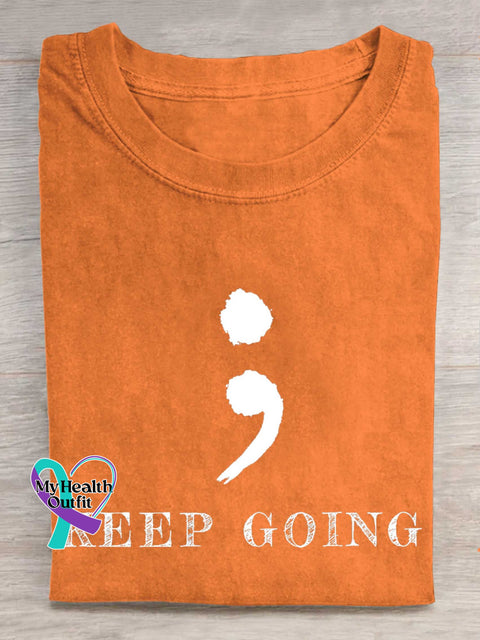 KEEP GOING Colon T-shirt Orange / S