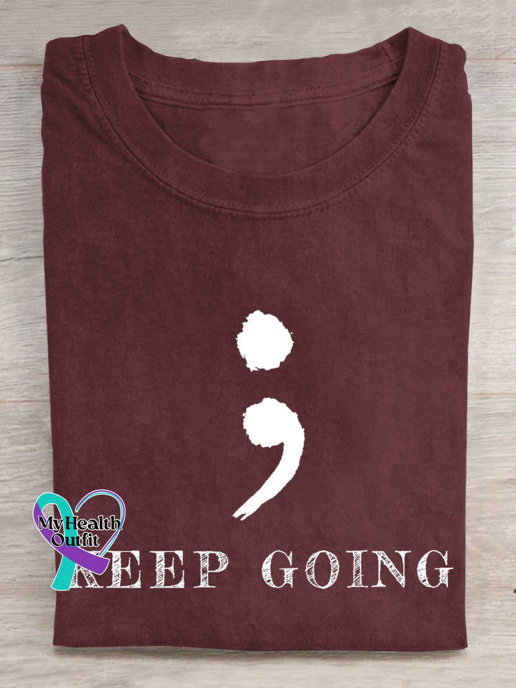 KEEP GOING Colon T-shirt Red / S