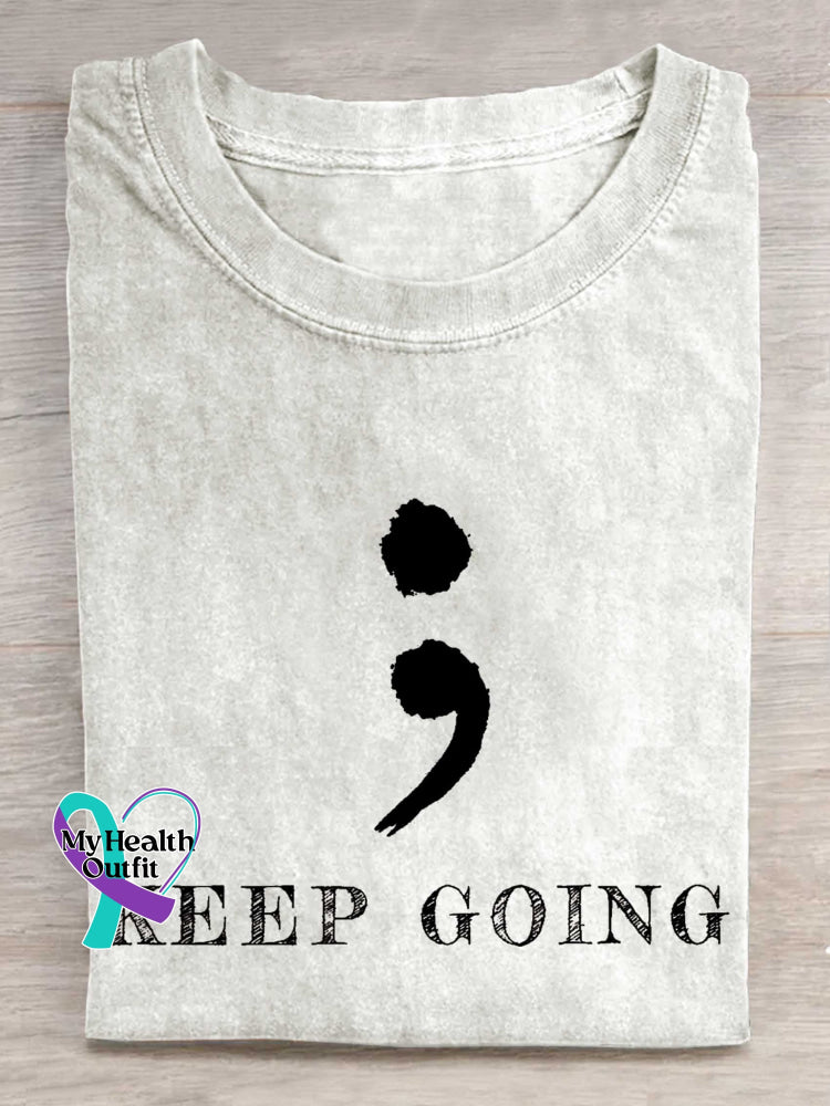 KEEP GOING Colon T-shirt White / S