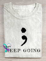 KEEP GOING Colon T-shirt White / S