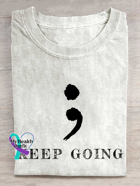 KEEP GOING Colon T-shirt White / S