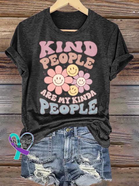 Kind People Are My Kinda People Mental Health Awareness T-shirt Black / S