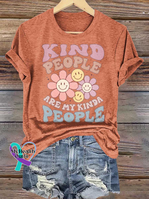 Kind People Are My Kinda People Mental Health Awareness T-shirt Orange / S
