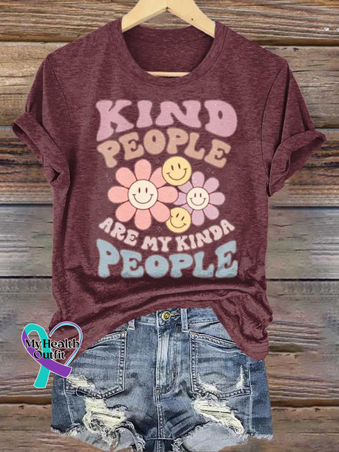 Kind People Are My Kinda People Mental Health Awareness T-shirt Red / S