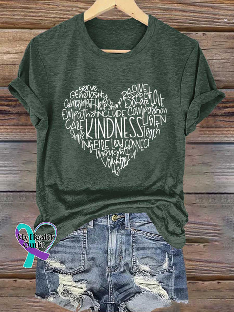Kindness Be Kind T-shirt Green / S