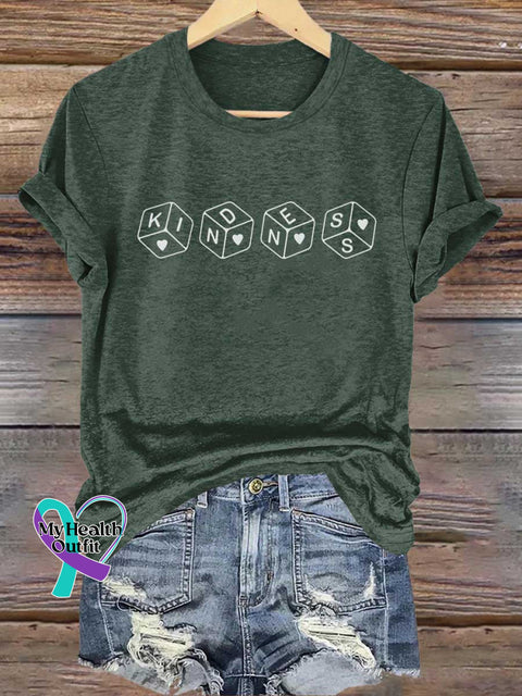 Kindness Dice T-shirt Green / S