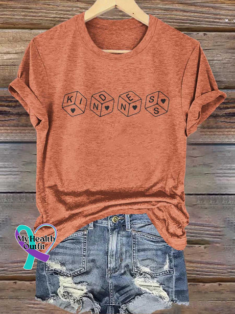 Kindness Dice T-shirt Orange / S