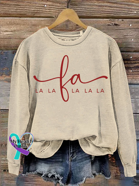 Lalala Holiday Print Casual Sweatshirt Sand / S