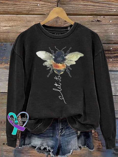 Let It Be Bee Casual Sweatshirt Black / S