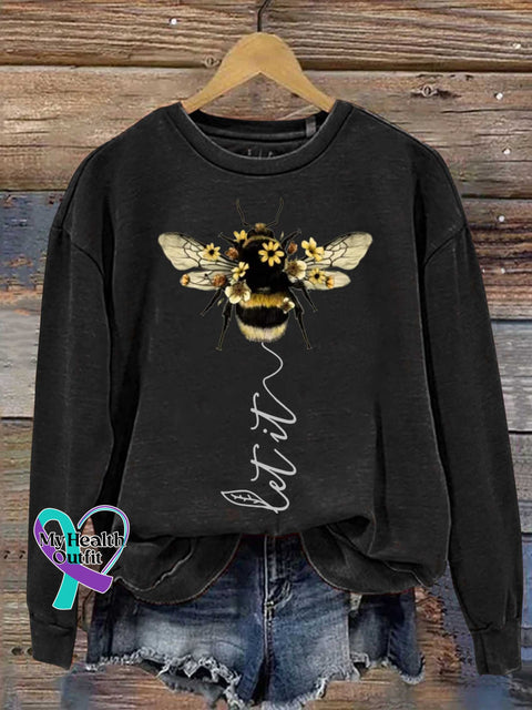 Let It Be Bee Casual Sweatshirt Black / S